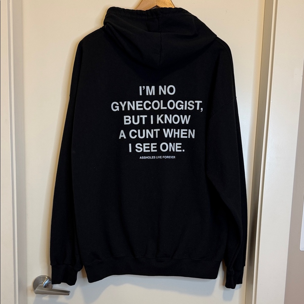 Sarcastic Women's Black Graphic Hoodie - Picture 1 of 5